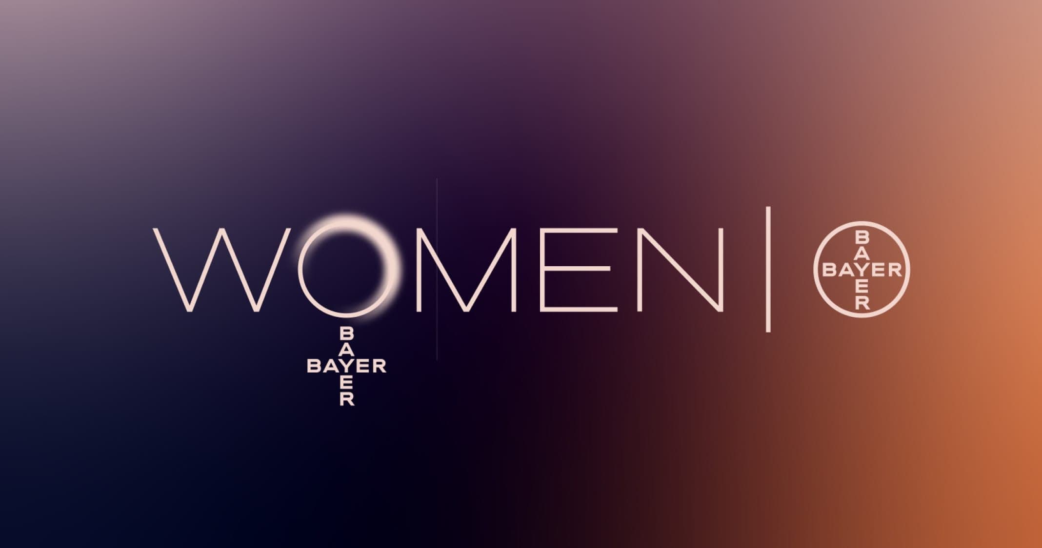 Övertoning med Bayer Women logo.